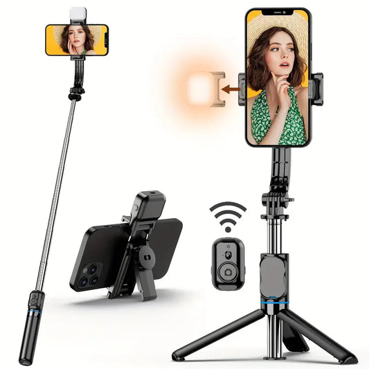 FotoPod - 3-in-1 Adjustable Bluetooth Tripod with Flash