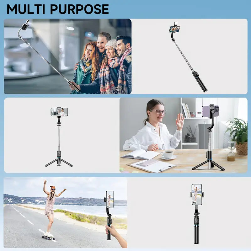 FotoPod - 3-in-1 Adjustable Bluetooth Tripod with Flash